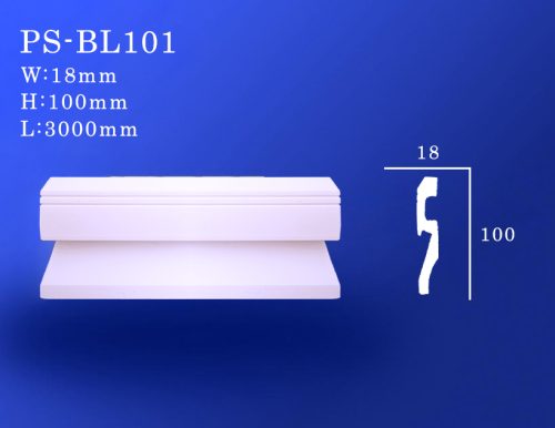 قرنیز نوری پلی استایرن PS-BL101 با ابعاد 100 در 18 میلی متر