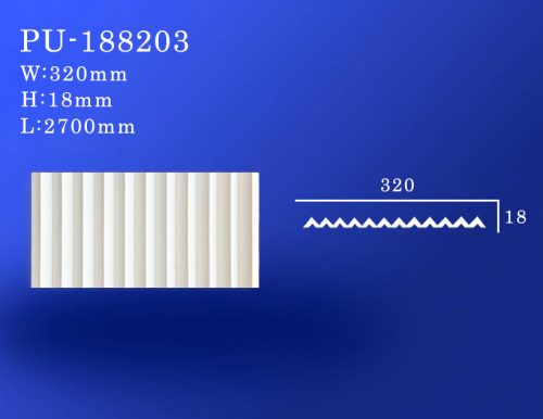 پنل دیواری پلی یورتان PU-188203 با ابعاد 320 در 18 میلی متر